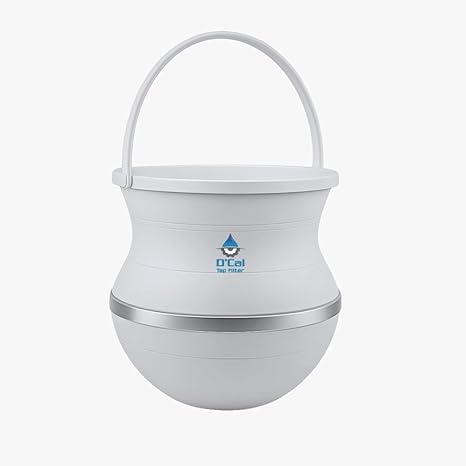 D'Cal Tap Filter for Hard Water | Affordable Water Softener for Home | Reduces Hair Fall & Skin Issues | Filter for Tap | for Borewell/Tanker Water | Easy refill cartridge |