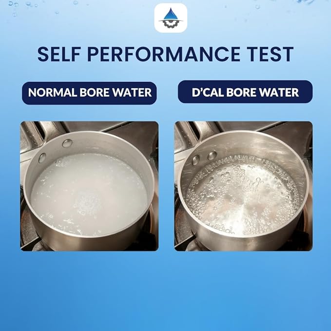 D'Cal - Hard Water Softener | For Complete House | Protects Taps, Pipes & Bathrooms | Reduces Dry Skin & Hair Loss | Easy to Use | 1 year Life | No Maintenance | Food Grade