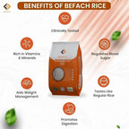 Befach Fortified Low GI Rice | Certified by National Institute of Nutrition | Low Sugar | Low GI | No Pesticides, Non GMO, Perfect for Diet & Diabetic People | 1kg