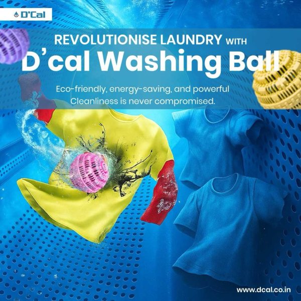 Dcal Washing Ball - Eco-Friendly Antibacterial Laundry Cleaner, Revolutionary Gentle Fabric Care