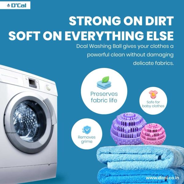 Dcal Washing Ball - Eco-Friendly Antibacterial Laundry Cleaner, Revolutionary Gentle Fabric Care