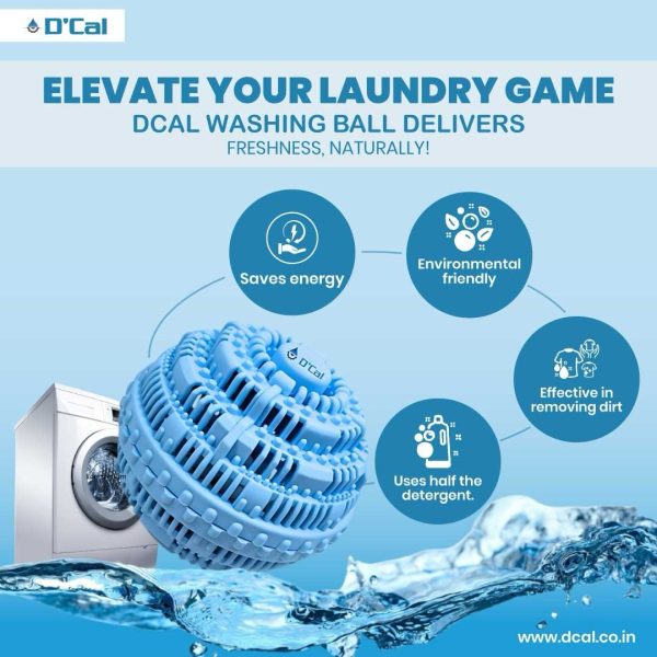 Dcal Washing Ball - Eco-Friendly Antibacterial Laundry Cleaner, Revolutionary Gentle Fabric Care