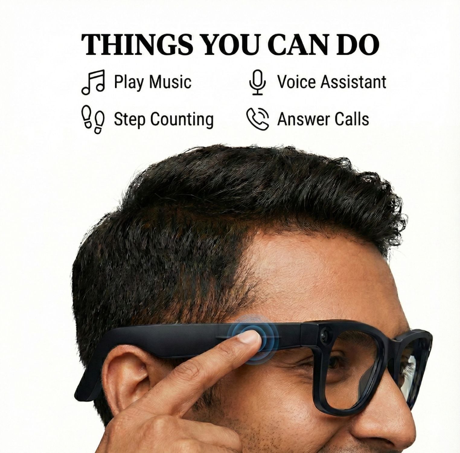 Befach AI Smart Glasses with 1080P Camera, Real-Time Translation & Voice Assistant