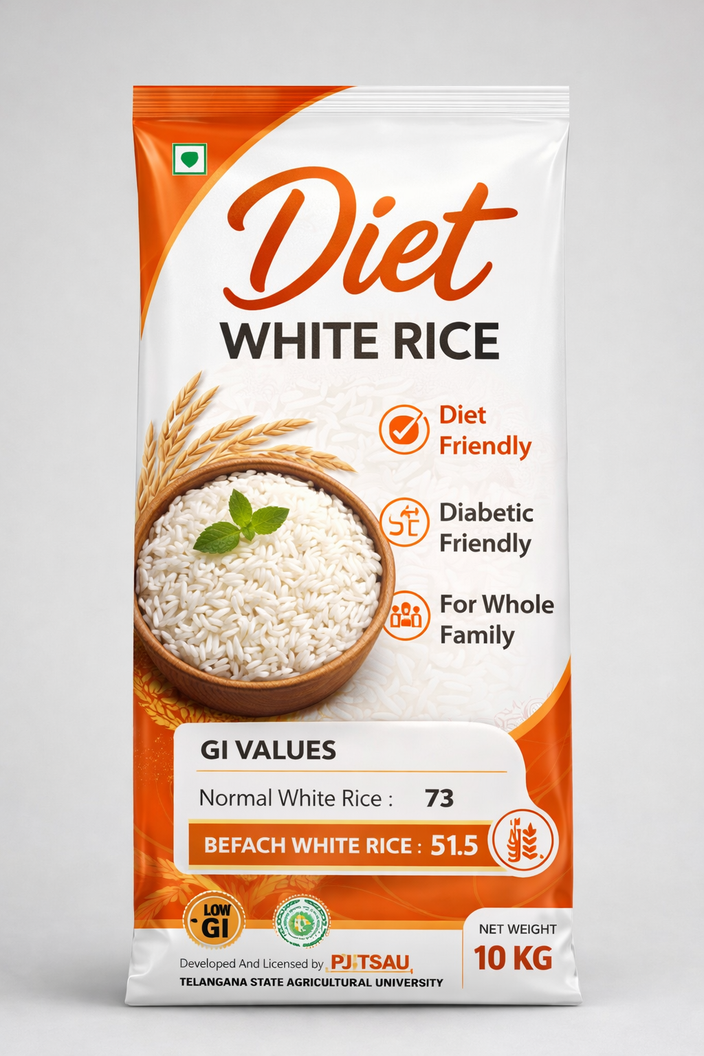 Befach Diet & Diabetic White Rice 10kg