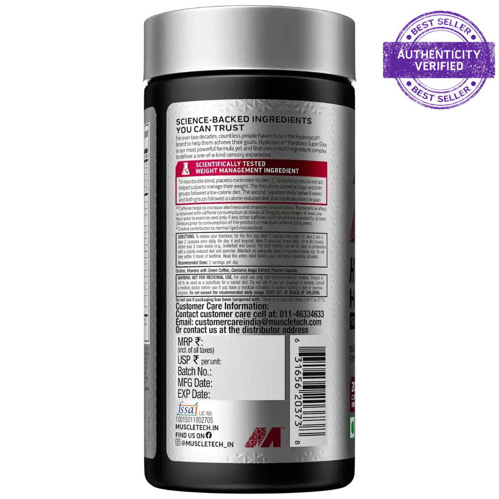 Muscletech Hydroxycut Hardcore Super Eliite 100CT IND