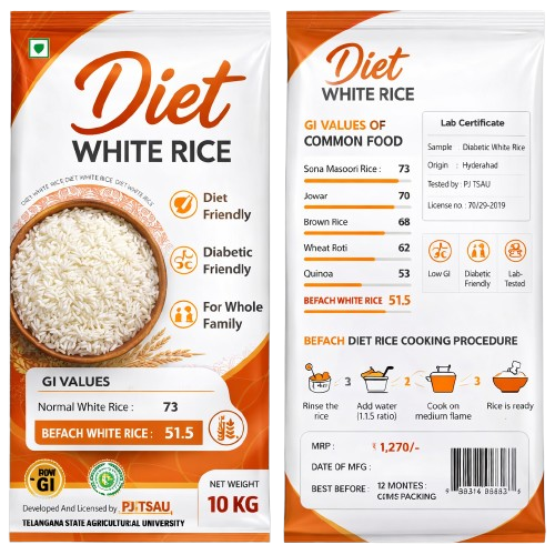 Befach Diet & Diabetic White Rice 10kg